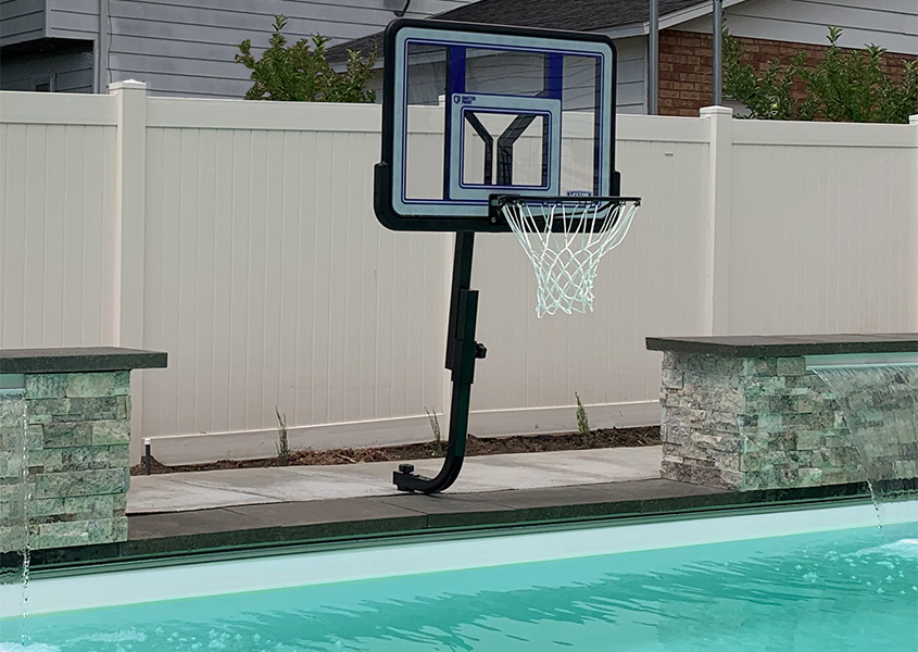 QuikFire Pool Basketball Hoop Photos - SwimShape