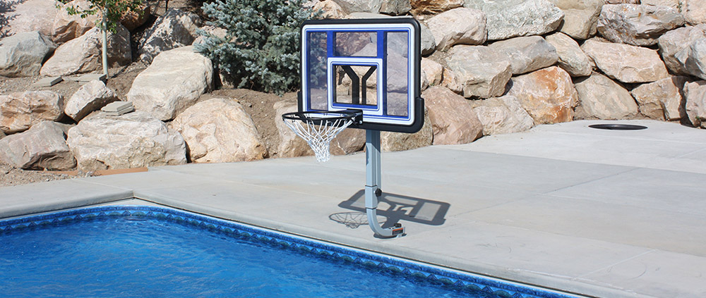 pool basketball ring